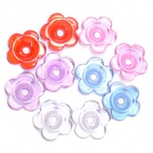 18mm 투명♣꽃캡(10개)