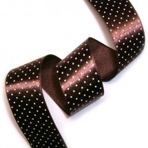 밤색공단/흰색(잔땡땡이)