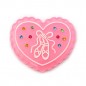 핑크/칼라큐빅 하트발레 PL장식(한개)C4-11