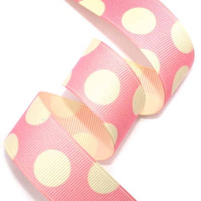 핑크/아이보리 파스텔빅도트(골전사프린트)