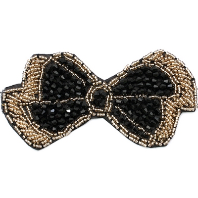 검정/왕리본(비즈모티브장식)