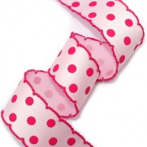 연핑크/체리 골직 큰 땡땡이(체리피코트)