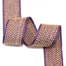 보라/연노랑 엠보샤넬리본(자카드)-95a