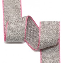 연회색/핑크 샤넬리본(자카드)-06a