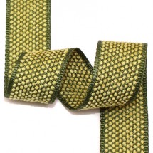 진카키/연노랑 엠보샤넬리본(자카드)-95a