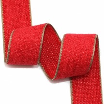 빨강/베이지 샤넬리본(자카드)-06a