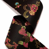 검정/금사 한복전통무늬(원단리본)