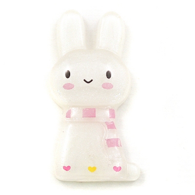 흰색/스카프 토끼(플라스틱장식)A1-5