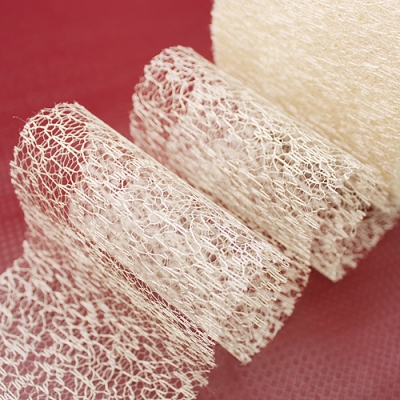 아이보리/거미망사(원단리본)