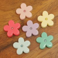 파스텔 스톤꽃(플라스틱장식)B3-10
