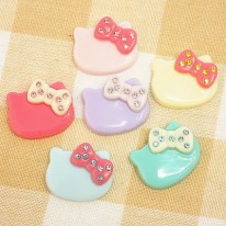 [할인]파스텔 리본고양이(플라스틱장식)A3-11