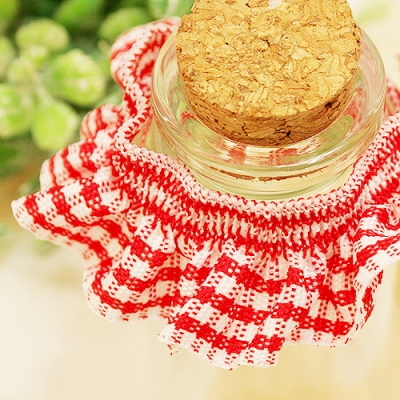 빨강/20mm 탄력 체크 주름레이스