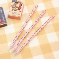 연핑크/영문리본 감은볼펜(한개)