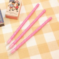 체리핑크/영문리본 감은볼펜(한개)