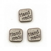 정사각 핸드메이드 데코/엔틱실버(금속장식)