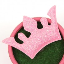 핑크/반짝이 러블리 왕관(초음파장식)