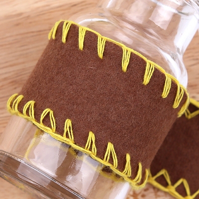 밤색/밀링지 컬러피콧(원단리본)