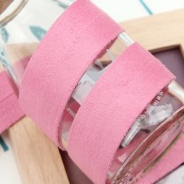 핑크/무지 스웨이드(원단리본)