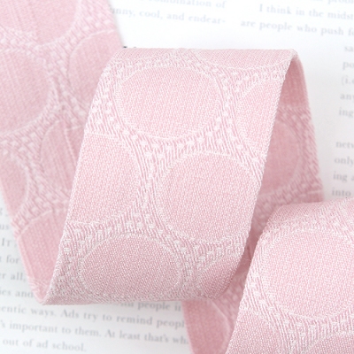 핑크/써클 컬러데님(원단리본)