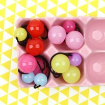 B159 앵두방울 머리끈-한쌍(d.i.y 세트)