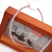 팥색/심플큐빅 헤어밴드(완제품)