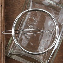 <font color=red>은색/심플 써클 수동핀(완제품)