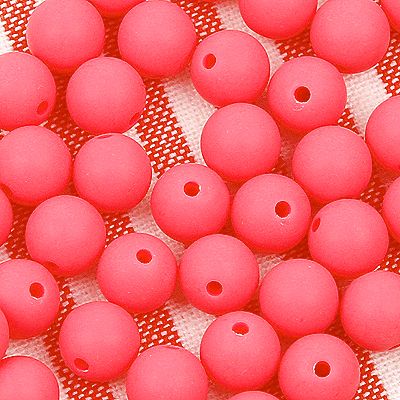 #814형광핑크/형광라운드볼(원석)-30개