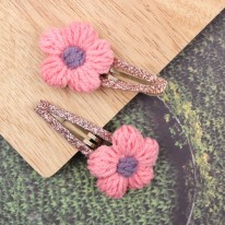 <font color=red>인디핑크/니트플라워 똑딱핀(완제품)