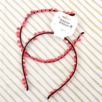 <font color=red>다홍색/인디안 폼폼 헤어밴드(완제품)