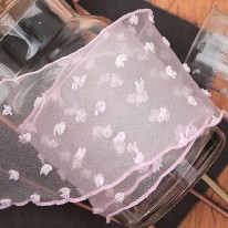 핑크/솔리드도트 인터로크(원단리본)