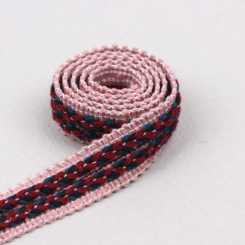 연핑크/꽈배기트림(원단리본)