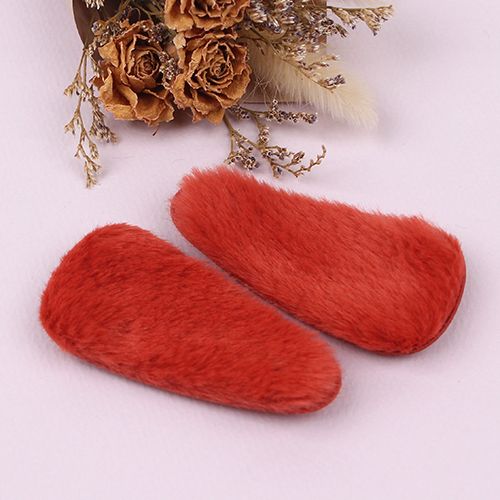 다홍색/포근퍼 삼각똑딱핀커버