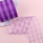 보라색/체크망사(원단리본)