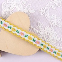 노랑&백아이보리/플라워자수피콧(자카드)