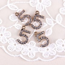 큐빅5펜던트(금속장식)